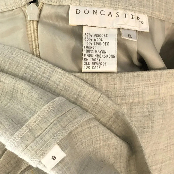 Doncaster Light Gray 4 Piece Suit Jacket Skirt Pants and Shell - Picture 11 of 11